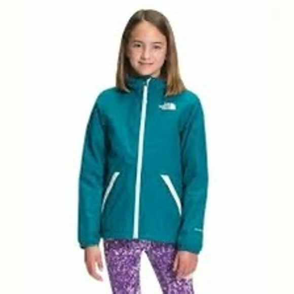 The North Face Girls Warm Storm Rain Jacket Deep Lagoon small (7/8) Fall Fleece - Picture 1 of 10